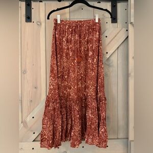 NWT Olivaceous Terracotta Floral Maxi Skirt